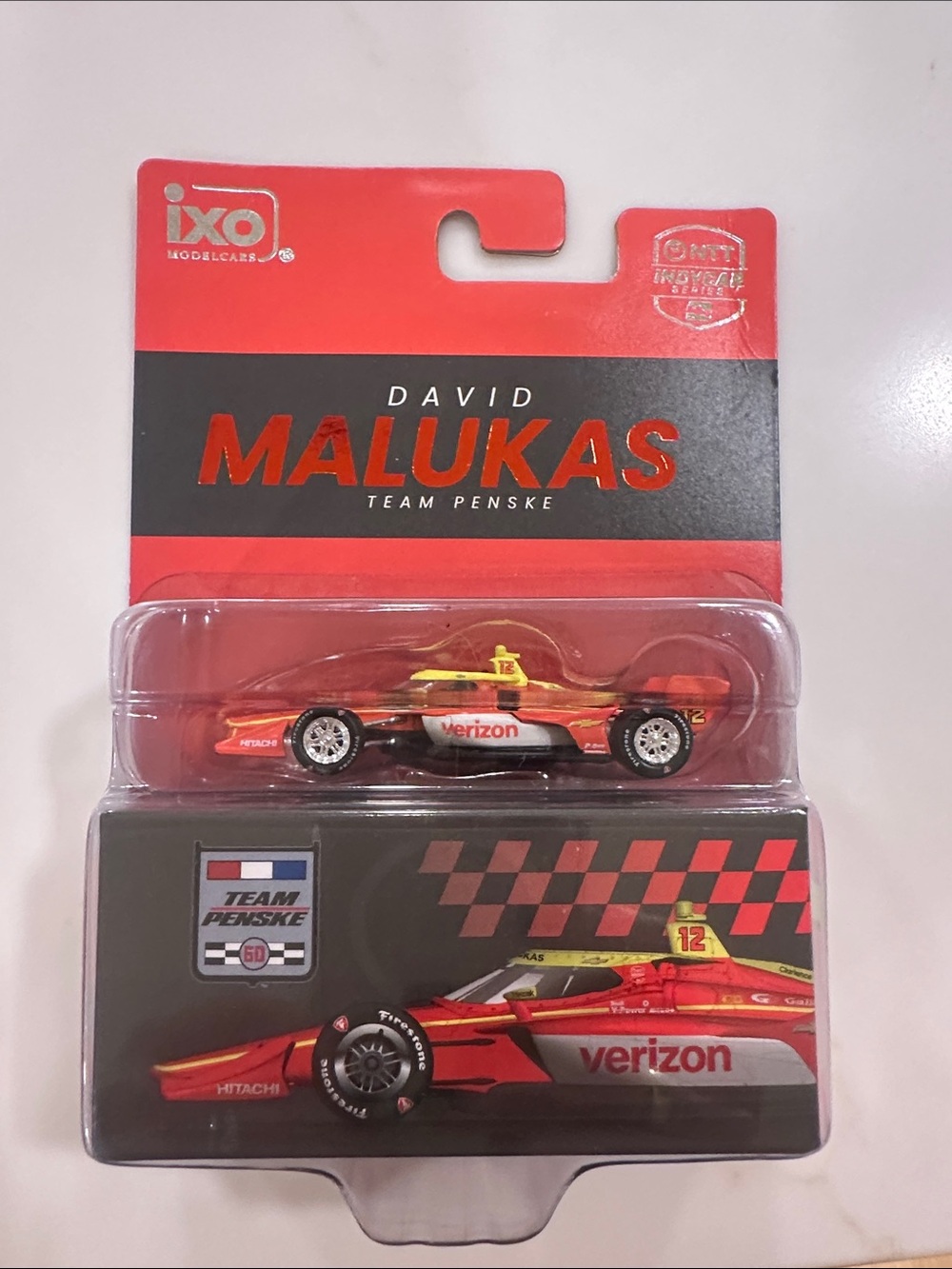 David Malukas Red and Yellow Verizon Die-Cast IndyCar Toy